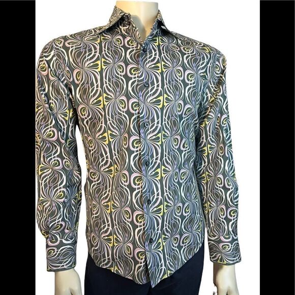 Colorful Men’s Medium Brandini Long Sleeved Casual Shirt - Picture 2 of 6